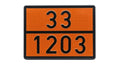 Panel naranja ADR para gasolina