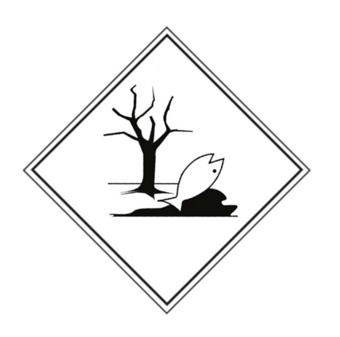 Etiqueta ADR contaminante del medioambiente