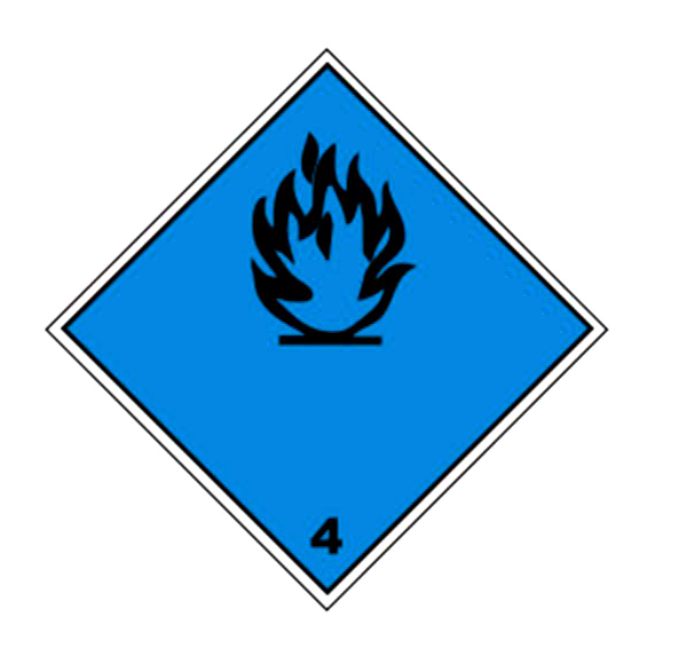 Etiqueta ADR Clase 4.3 materias que desprenden gases inflamables