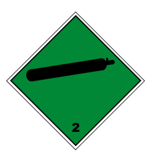 Etiqueta ADR Clase 2.2 gases no inflamables no tóxicos