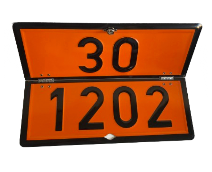 Panel naranja ADR plegable 30/1202 para gasóleo